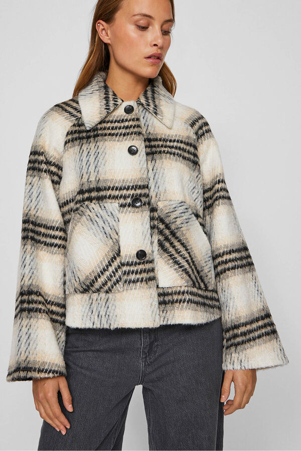 Vila Chaqueta de pa&ntilde;o abotonada Gris