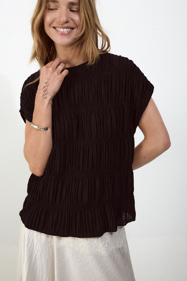 Slowlove Top vuelo Negro