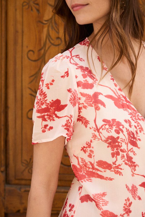 Pol&iacute;n Et Moi Vestido midi Dionea Rojo