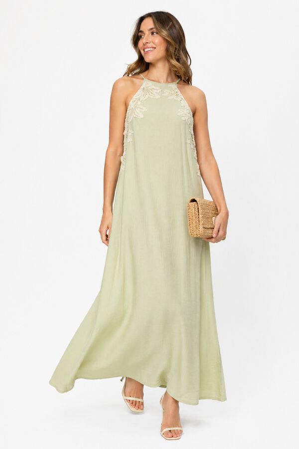 Object Vestido largo fluido Verde