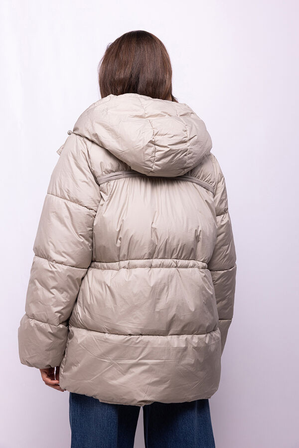 Object Abrigo acolchado capucha Beige