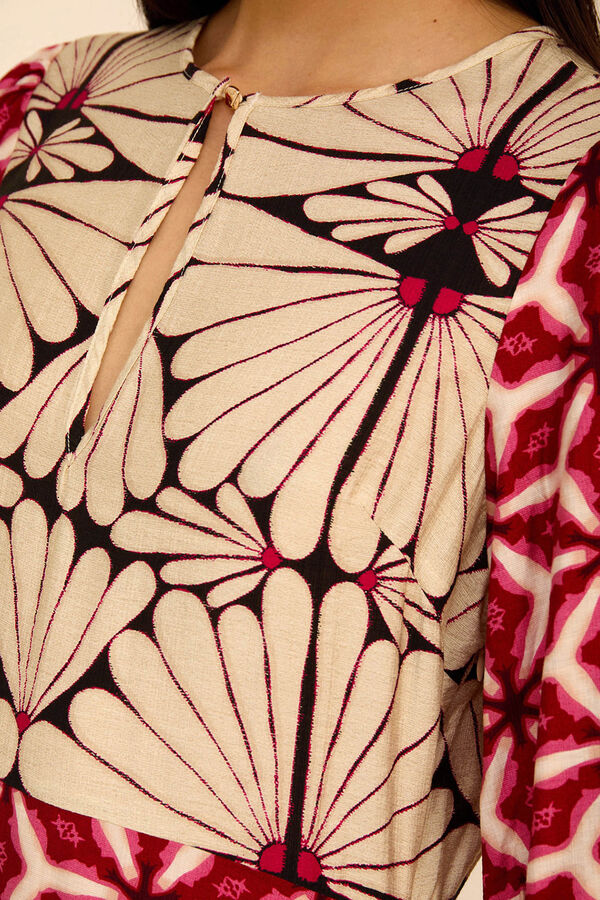 Meisie Vestido largo estampado Estampado blanco