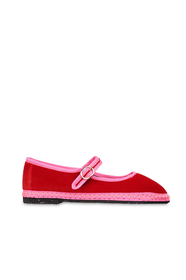 Flabelus Mery Jane de terciopelo Rojo
