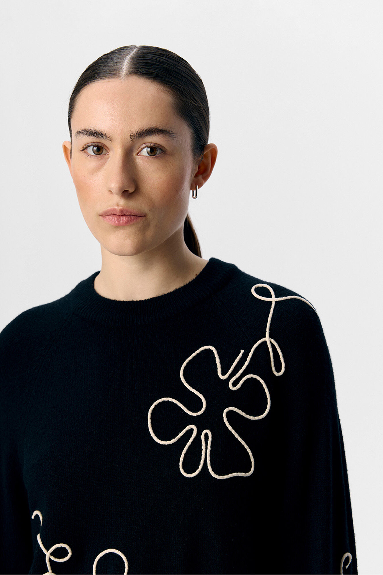 Object Jersey punto bordado flor