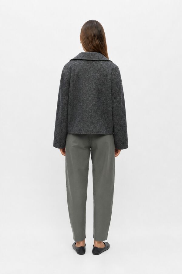Object Chaqueta fieltro cruzada Gris oscuro