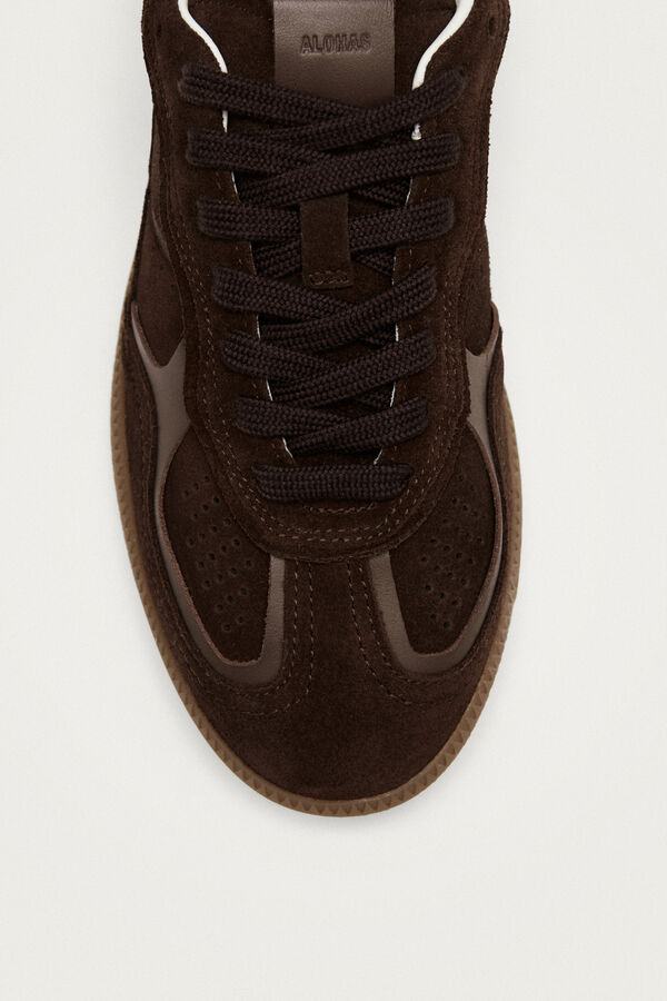 Alohas Zapatillas de cuero Tb.490 Rife Marr&oacute;n