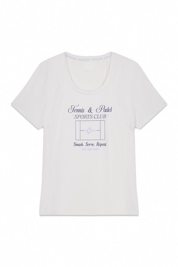 Dash and Stars Camiseta manga corta blanca blanco