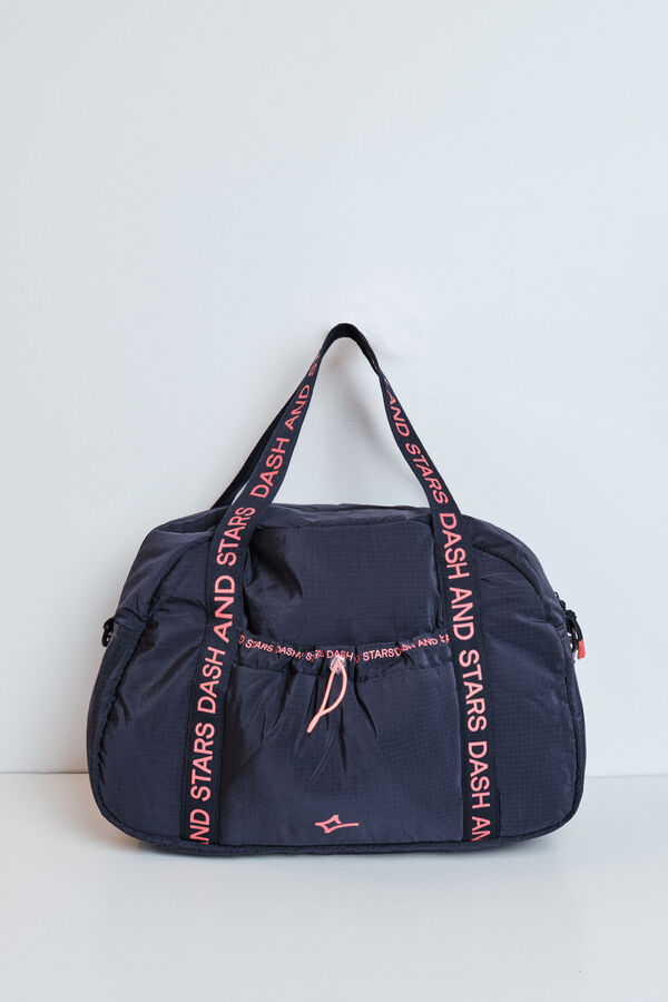Dash and Stars Bolsa deporte nylon acolchado gris