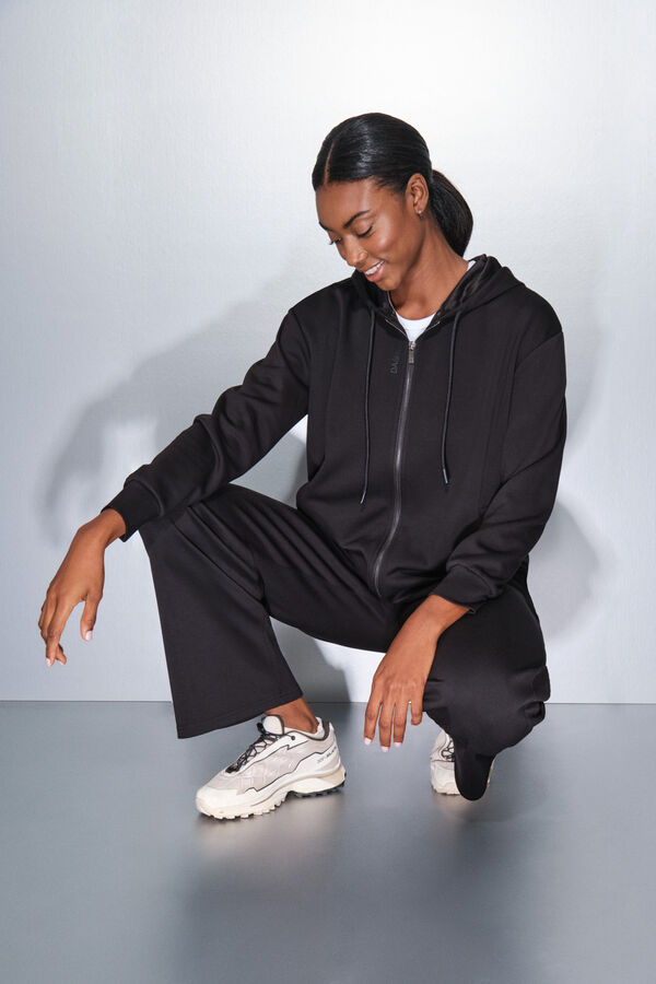 Dash and Stars Chaqueta negra cremallera  negro