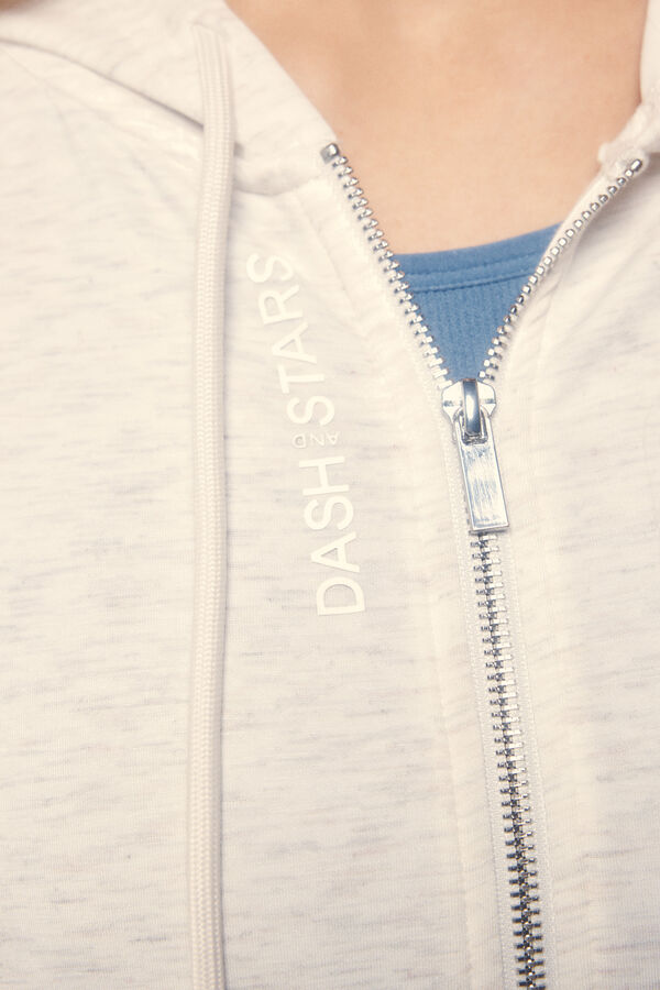 Dash and Stars Chaqueta modal tacto suave gris beige