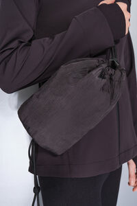 Dash and Stars Mini bolso bandolera nylon negro satinado