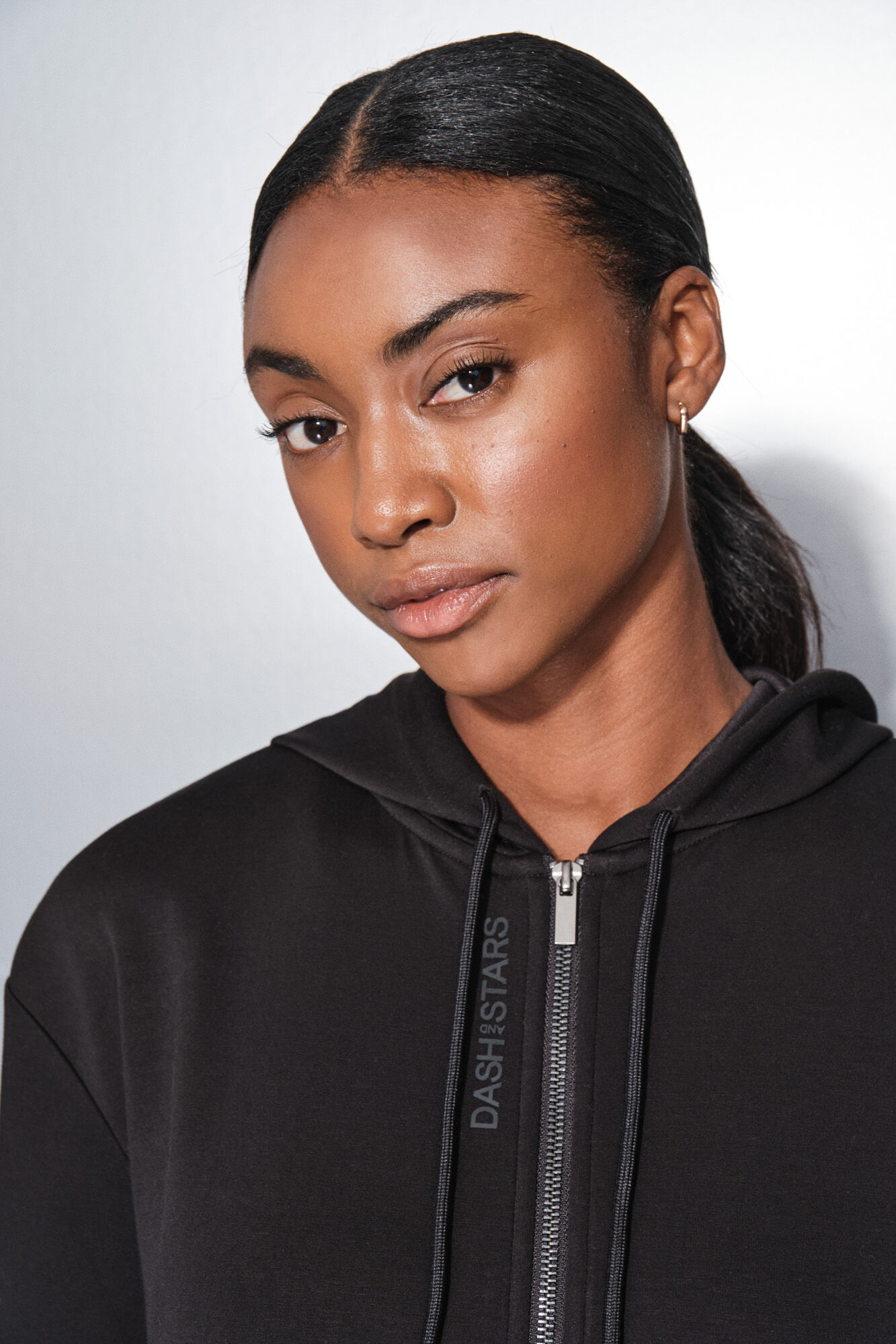 Dash and Stars Chaqueta negra cremallera 