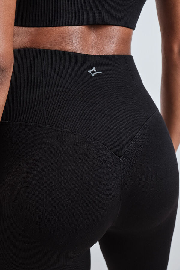 Dash and Stars Leggings Push Up negros SEAMLESS FIT negro