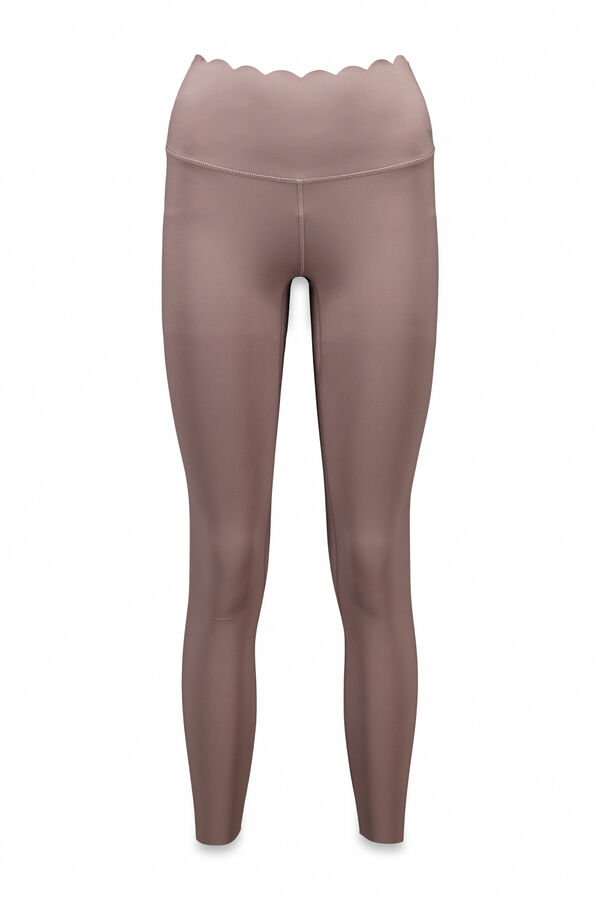 Dash and Stars Leggings COMPRESSIVE largo marr&oacute;n nude