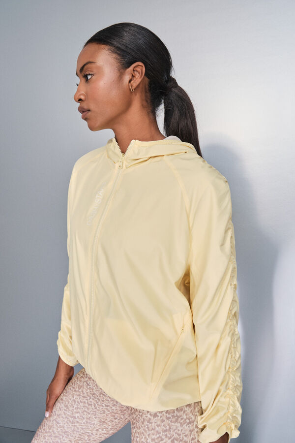 Dash and Stars Chaqueta ligera reversible capucha amarillo estampado