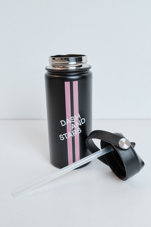 Dash and Stars Botella acero inoxidable negra negro