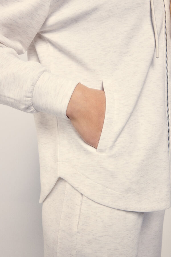 Dash and Stars Chaqueta modal tacto suave gris beige