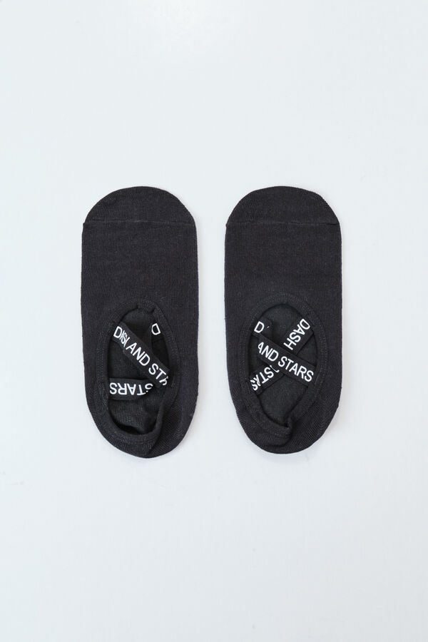 Dash and Stars Calcetines algod&oacute;n zapatilla ballet negro negro