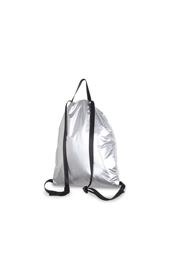 Dash and Stars Mochila metalizada acolchada gris