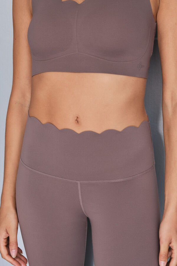 Dash and Stars Leggings COMPRESSIVE pirata marr&oacute;n nude