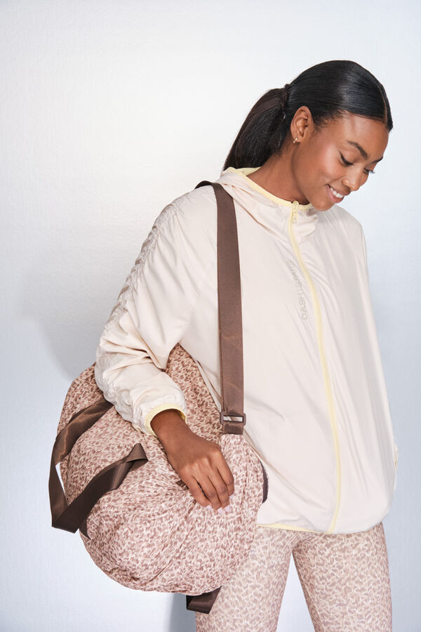 Dash and Stars Chaqueta ligera reversible capucha amarillo estampado