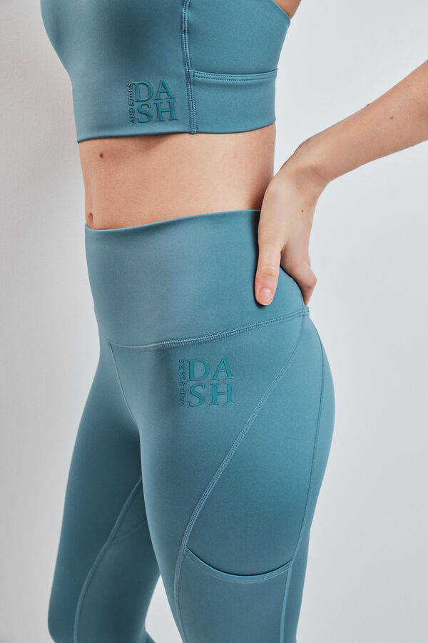 Dash and Stars Leggings 4D STRETCH crop verde verde