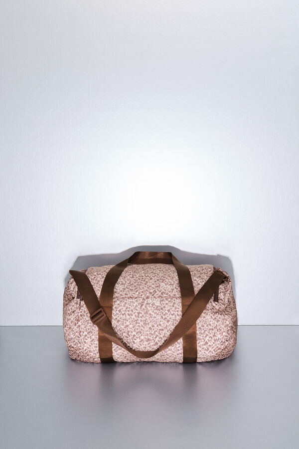 Dash and Stars Bolso deporte plegable animal print nude