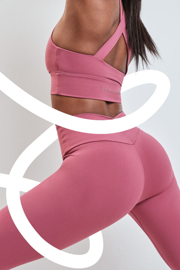 Dash and Stars Leggings SOFT MOVE largo rosa rosa