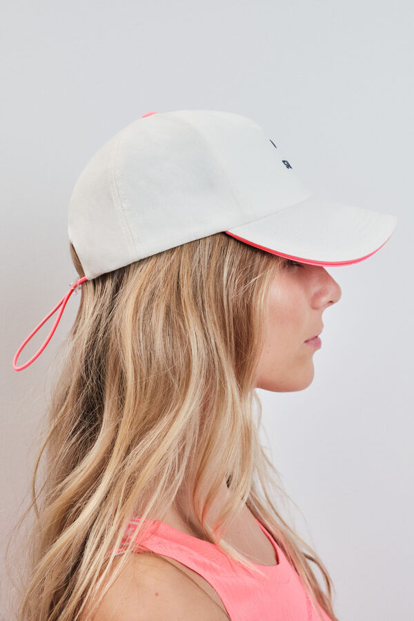 Dash and Stars Gorra t&eacute;cnica blanca logo blanco