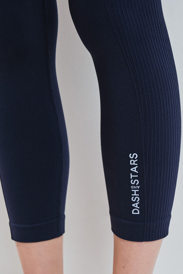 Dash and Stars Leggings SEAMLESS COMFORT crop azul azul