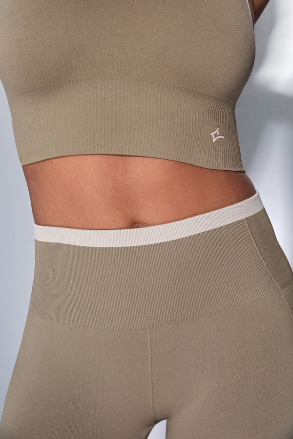 Dash and Stars Leggings largos SEAMLESS COMFORT kaki verde