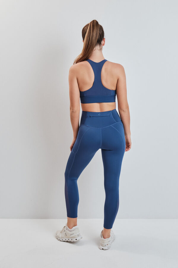 Dash and Stars Leggings 4D STRETCH crop azul azul
