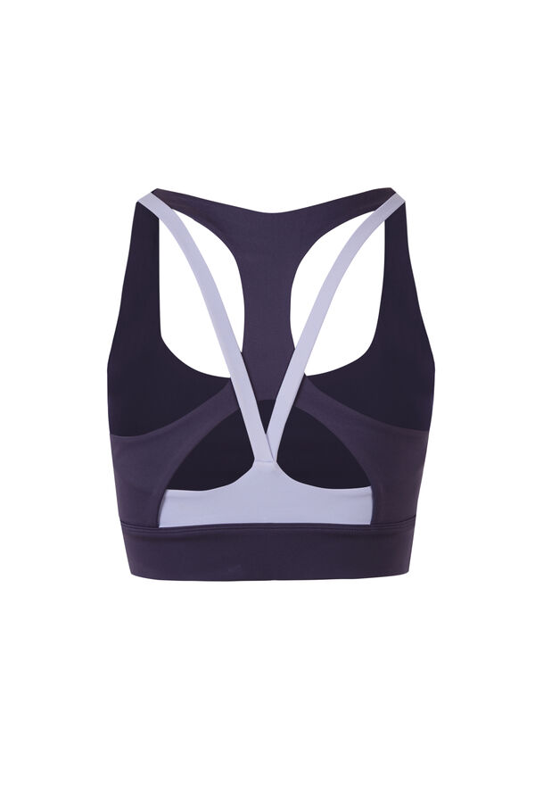 Dash and Stars Sujetador deportivo gris 4D STRETCH azul