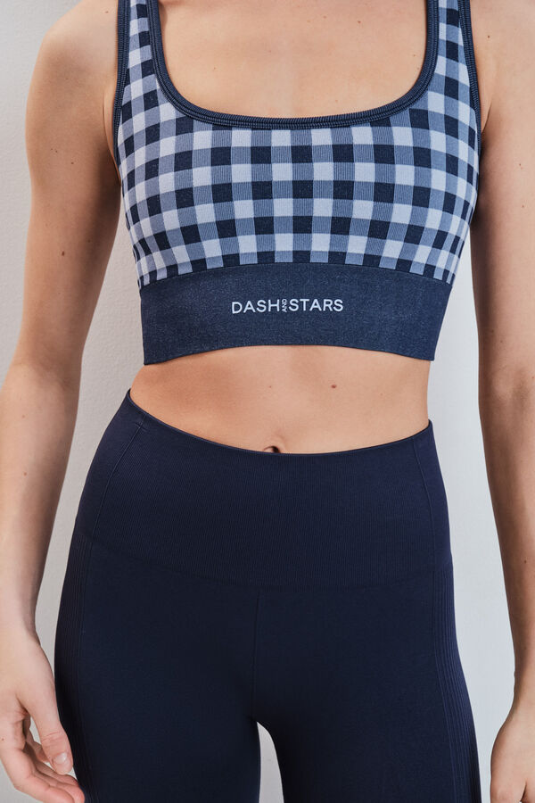 Dash and Stars Leggings SEAMLESS COMFORT crop azul azul