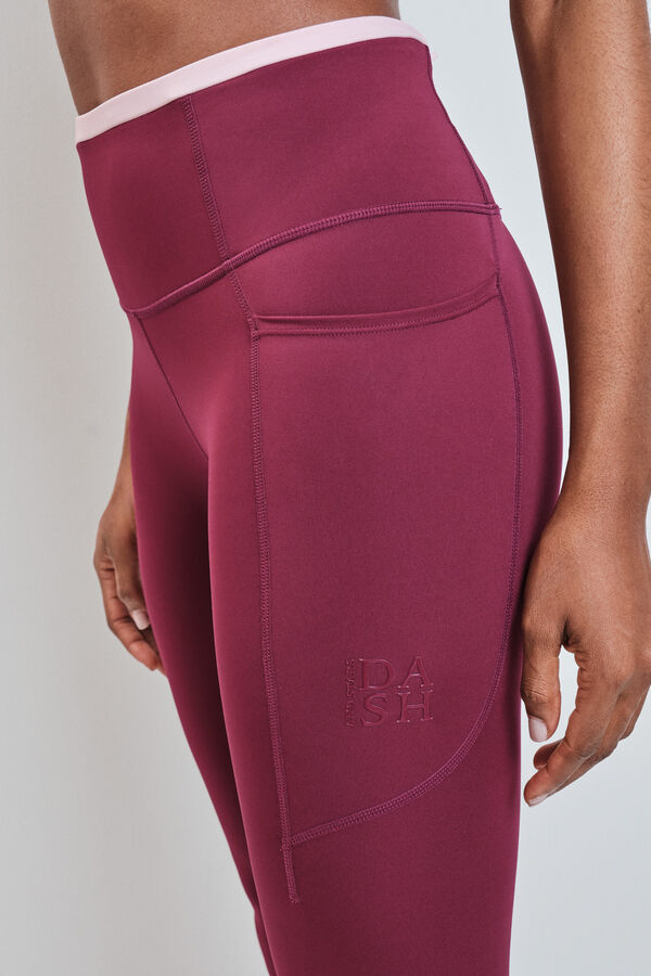 Dash and Stars Leggings burdeos 4D STRETCH rojo