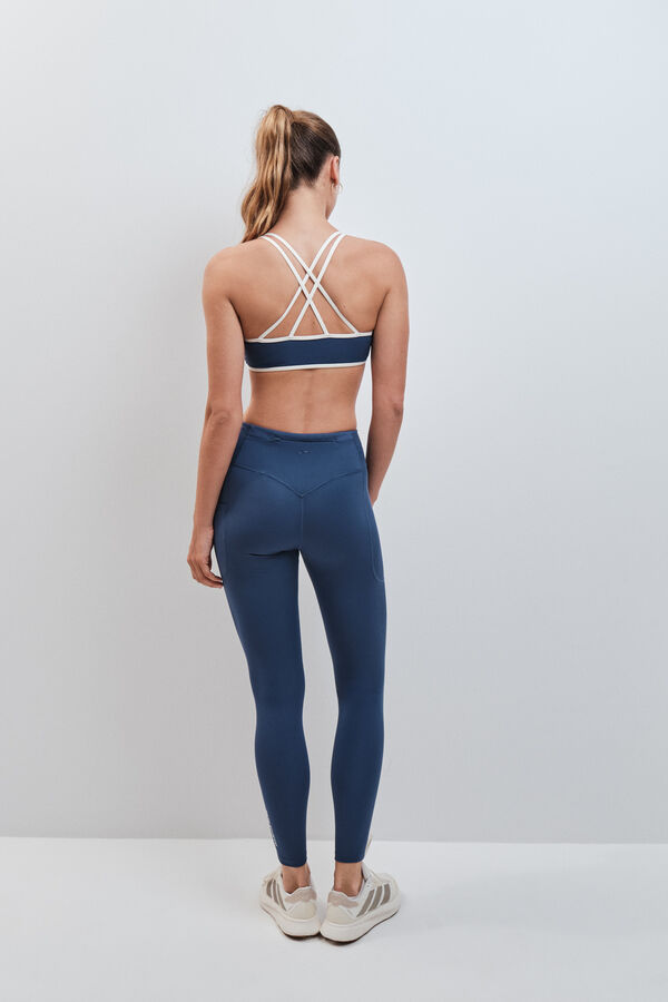 Dash and Stars Leggings largos 4D STRETCH azul azul