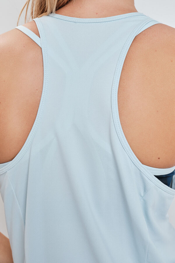 Dash and Stars Camiseta microfibra perforada azul azul