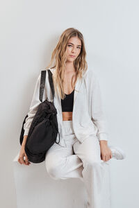 Dash and Stars Pantal&oacute;n largo ancho viscosa suave gris