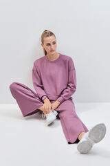 Dash and Stars Sudadera college modal granate rosa