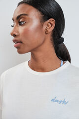 Dash and Stars Camiseta manga corta extra suave blanca blanco