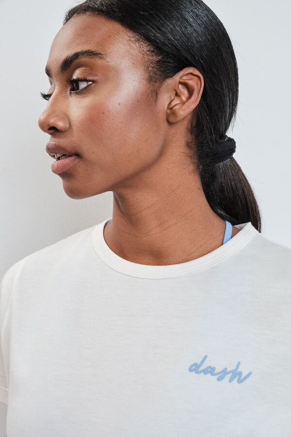 Dash and Stars Camiseta manga corta extra suave blanca blanco