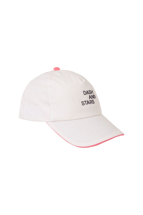 Dash and Stars Gorra t&eacute;cnica blanca logo blanco
