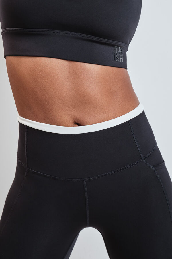 Dash and Stars Leggings crop negro 4D STRETCH negro
