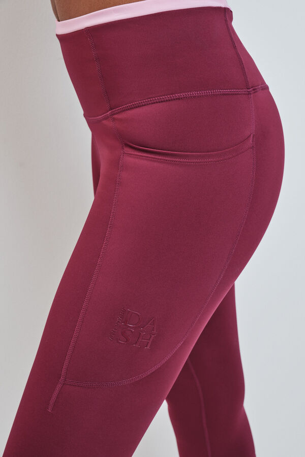 Dash and Stars Leggings pirata burdeos 4D STRETCH rojo