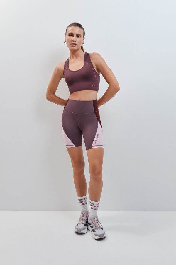 Dash and Stars Leggings 4D STRETCH ciclista granate rosa