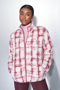 Dash and Stars Chaqueta polar cremallera rosa chicle