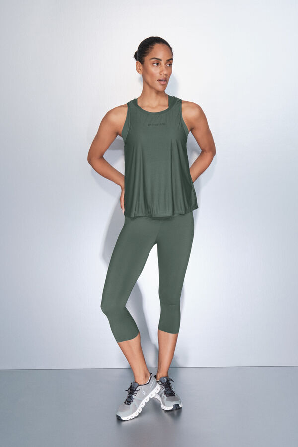 Dash and Stars Leggings COMPRESSIVE capri verde verde