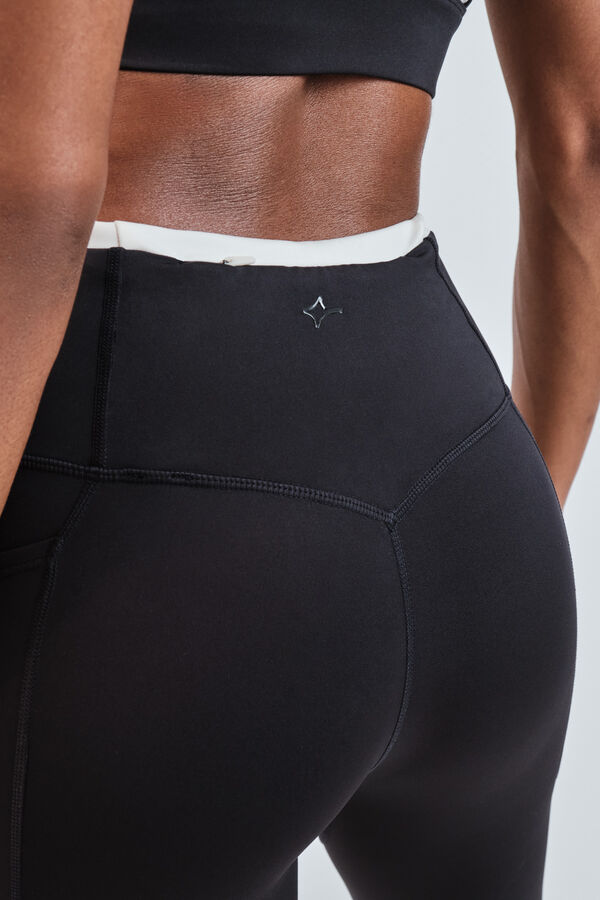 Dash and Stars Leggings crop negro 4D STRETCH negro