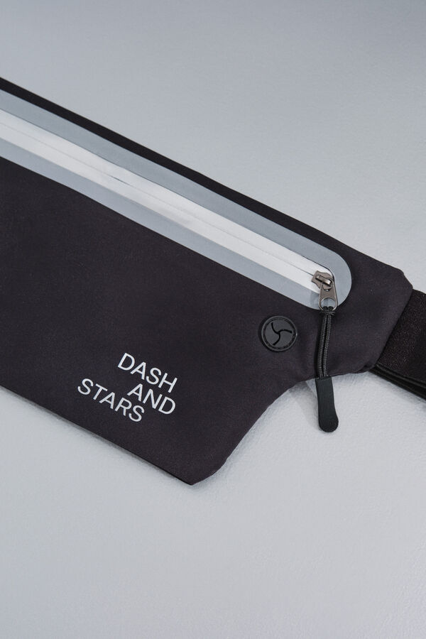 Dash and Stars Ri&ntilde;onera negra extra plana negro