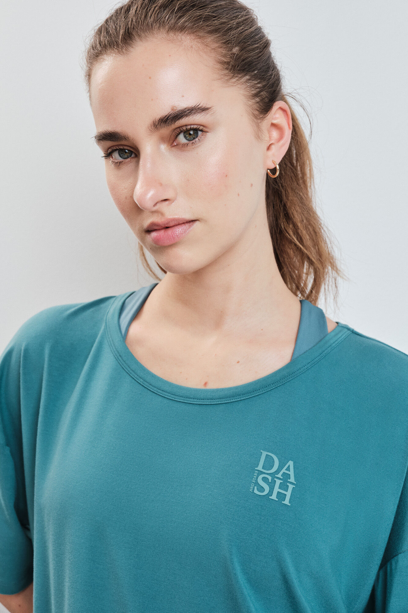 Dash and Stars Camiseta manga corta extra suave verde